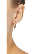Brilliance Fine Jewelry 10K Yellow Gold 2.3MM x 23MM Round Hollow Hoop Earrings