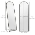 thumbnail image 3 of HOMCOM 64"x20" Full Length Mirror, Free Standing or Wall Mounted, Black, 3 of 10