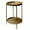Gold, variant on 20 Inch High Round Side End Table with 2 Tier Iron Frame Matte Gold - Saltoro Sherpi