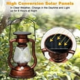 thumbnail image 5 of LINLIN Vintage Solar Lantern Outdoor, Portable Retro Solar Kerosene Lamp Lantern Horse Lamp Umbrella Candle Flame Effect Hanging Wall Light for Camping Garden Courtyard Deck Yard Path Decor, 5 of 9