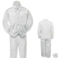 thumbnail image 1 of BABY BOY TODDLER KID TEEN EASTER FORMAL Baptism VEST BOW TIE SET SUIT WHITE S-20, 1 of 4