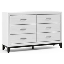 Furniture of America Trey Contemporary 6-Drawer Adult Dresser, White