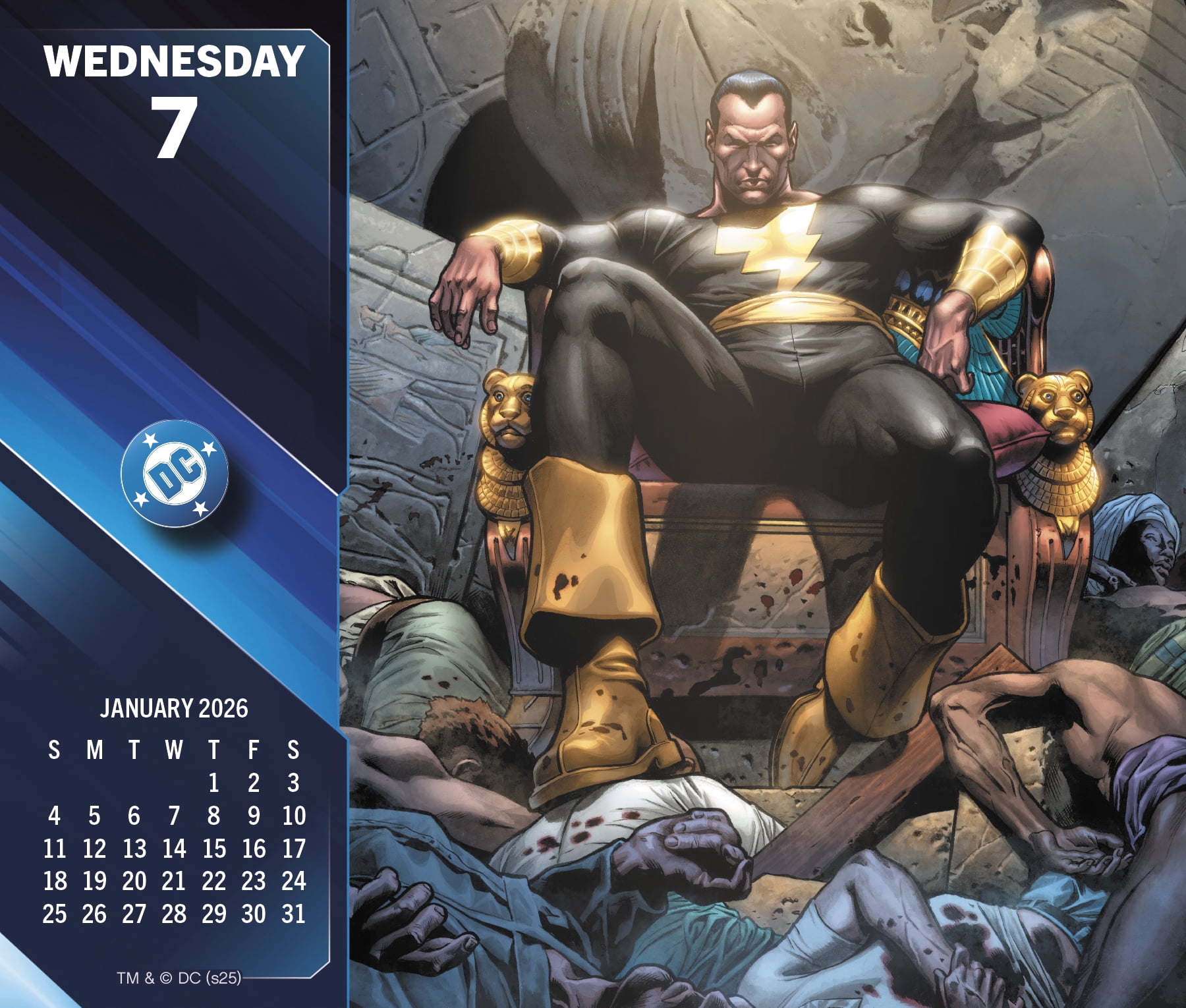 DC Comics 2026 Desk Calendar with Heroes and Eco-Friendly Design by Treads International