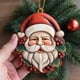 thumbnail image 1 of Fiudx Liquidación de ofertas flash Nuevas decoraciones navideñas Árbol de Navidad colgante Artesanía de resina Papá Noel Decoración decorativa colgante, 1 of 5