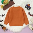 thumbnail image 5 of WEIYLL Girls Fall Tops Festival Sweater Knit Embroidered Pumpkin Letter Outfit Purple Shirts & Blouses 5-6 Years, 5 of 5