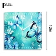 thumbnail image 2 of 12 Inch Wall Clock Battery Operated Silent Clock Decorative for Office, Kitchen, Outdoor, Living Room，Beautiful Flowers Butterfly Style, 2 of 4