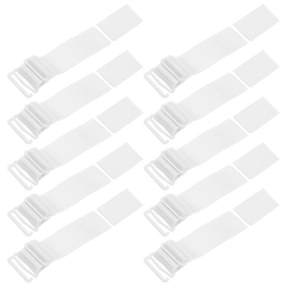 BESTYASH 10Pcs White Adjustable Elastic Visor Strap Replacement for Golf Caps and Large Brim Hats