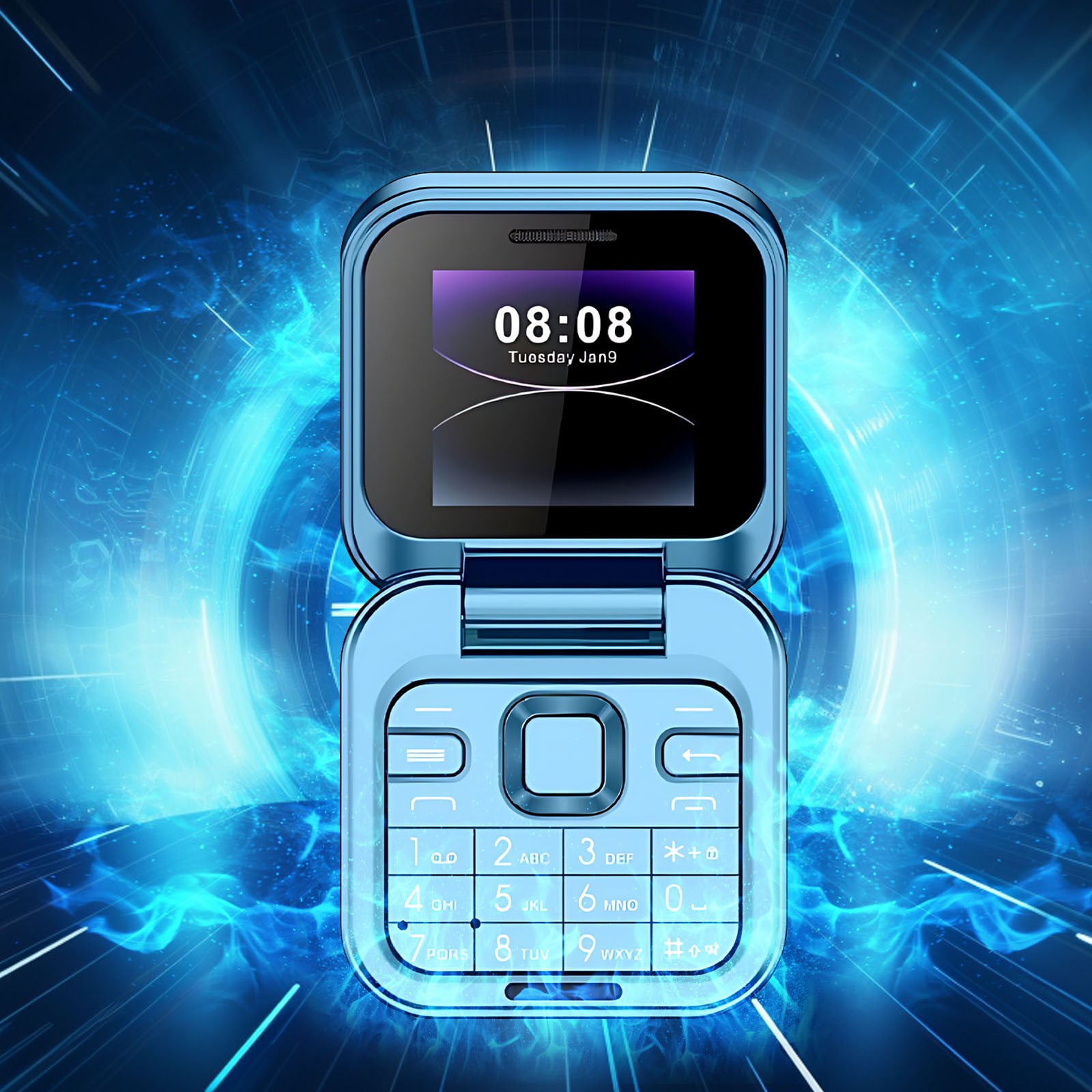 LongLiYi 2G Unlocked Senior Cellphone, Flip Phone with 2 SIM Cards Standby, One Key Quick Dial Small Display Phone for Elderly