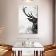 thumbnail image 3 of Elephant Stock Deer Face Black And White Wall Art - Vertical Canvas Wall Art - Living Room Wall Decor - Animal Canvas - Gray And White Decor - 32" x 48", 3 of 8