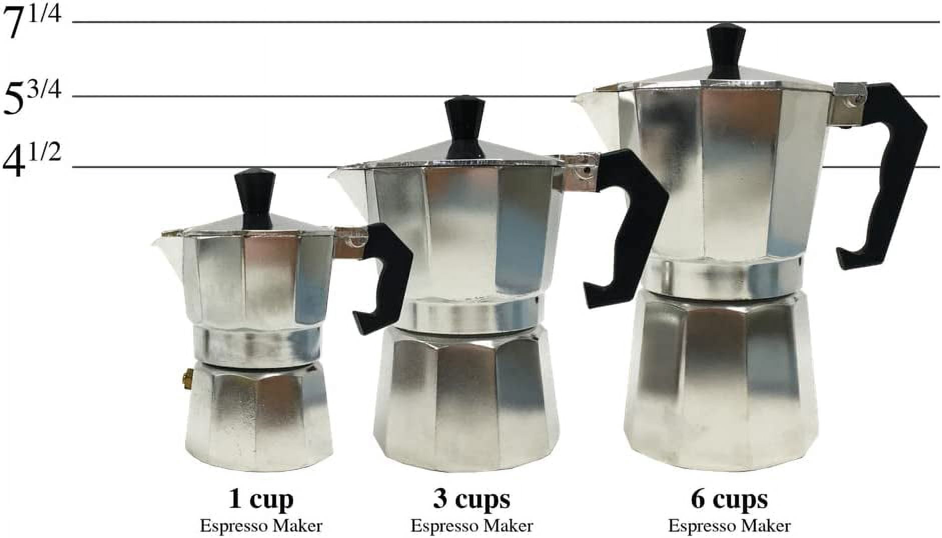 Sorelle Home & Kitchen | Stovetop Espresso and Coffee Maker | Moka Pot for Classic Italian and Cuban Caf Brewing | Cafetera (6 Cup) 