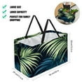 thumbnail image 2 of Tropical Jungle Palm Leaves Large Foldable Beach Bag Oxford Cloth Shopping Bag Storage Bin Laundry Organizer, 2 of 7
