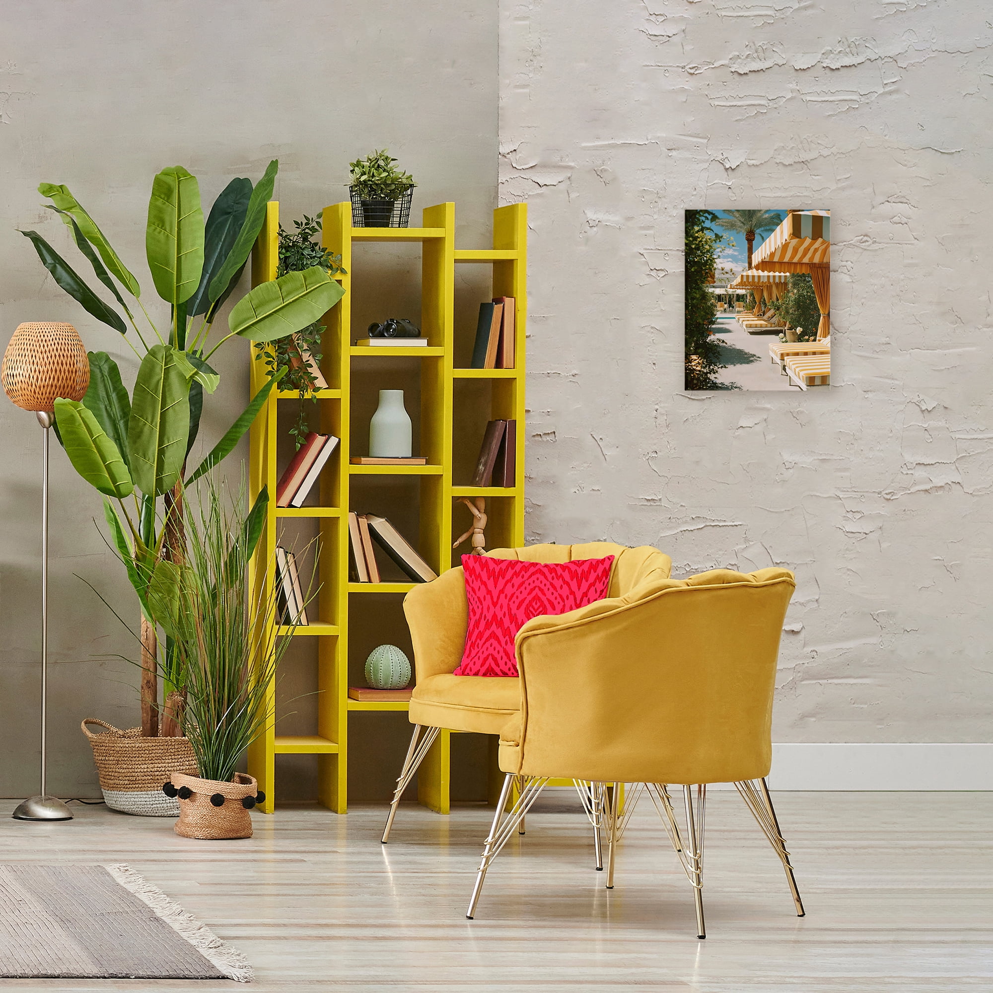 Stupell Industries Vintage Cabanas at Poolside Canvas Wall Art, design by Franklyn Gregory