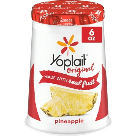 Yoplait Original Pineapple Low Fat Yogurt, 6 oz Yogurt Cup