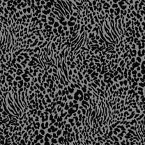 Stylish Fabric Black Animal Skin Pattern Printed on Burnt-Out Velvet Fabric, DIY Projects by the Yard