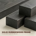 thumbnail image 5 of HOMCOM Dining Chairs Set of 2 Ergonomic Solid Wood, Armless Kitchen Chairs with Rubberwood Legs, Charcoal Gray, 5 of 9