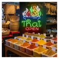 thumbnail image 4 of Letrero De Neón Thai Food Open, Ideal Para Decoración De Pared De Cocina Y Restaurante, Con Luz Regulable De 42cmx52cm, 4 of 6