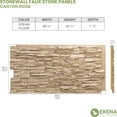 thumbnail image 2 of Ekena Millwork 45 3/4"W x 24 1/2"H x 1 1/4"D Canyon Ridge Stacked Stone, EverStone Faux Stone Siding Panel, Ocean Floor, 2 of 9