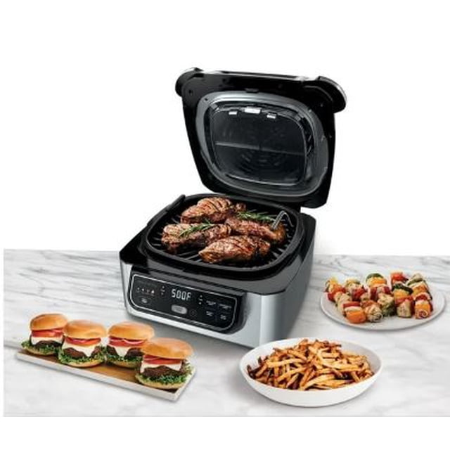 Parrilla Eléctrica Freidora Ninja Foodi AG400 5 en 1 freidora, asador, horno y deshidratador.