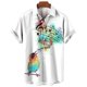 thumbnail image 3 of Camisa hawaiana con estampado 3D de saxofón musical para hombre, camisetas de manga corta con partituras musicales y guitarra, camisetas casuales de moda estilo Harajuku, 3 of 5