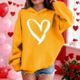 thumbnail image 4 of Sudadera con capucha y estampado de corazón de San Valentín, sudadera de manga larga para niños y niñas, chaqueta para niñas de talla mediana y grande., 4 of 7