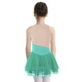 thumbnail image 3 of Kvysinly Girls Sparkly Rhinestone Mesh Splice Figure Ice Skating Dress Lyrical Ballet Gymnastics Green 10, 3 of 7