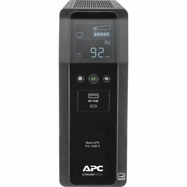 APC by Schneider Electric Back-UPS Pro 1.0KVA Tower UPS, Black