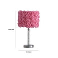 thumbnail image 5 of Benjara BM231814 Bloom Roses Drum Shade Table Lamp with Twisted Acrylic Base, Pink, 5 of 5
