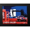 thumbnail image 2 of Le Markee 24x18 Black Modern Framed Museum Art Print Titled - London Calling, 2 of 5