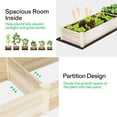 thumbnail image 4 of VIVOSUN Wooden Raised Garden Bed, 48 x 24 x 30 Inches, Outdoor Wood Planter Box with Gloves and a Liner, with Trellis for Vine Climbing for Garden, Patio, Balcony, Backyard and Outdoors, 4 of 7