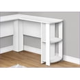 thumbnail image 2 of Desks, L-Shaped 47" Home Office Corner Desk with Storage Shelves, White Laminate Contemporary Modern | Particle Board | White, 2 of 6