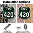 thumbnail image 3 of Highway 420 (2 Pack) 12 inch X 12 inch Shield-Shaped Rust-Free Aluminum Metal Signs Weather Resistant, UV Protected for Workplace Made in the USA, 3 of 7