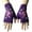 01-Dark Purple, variant on KHONTS Women's Hand Embroidered Knitted Flower Fingerless Gloves 02-Yellow One Size