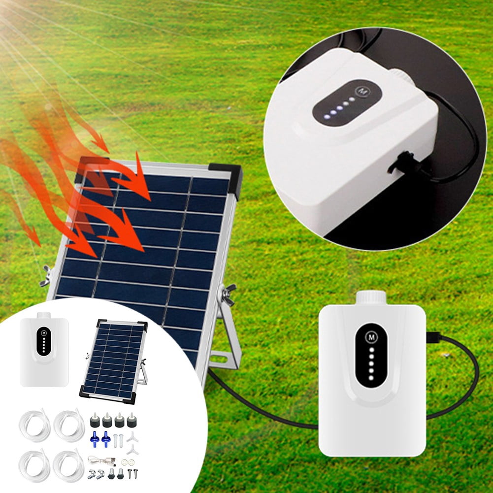 Solar Oxygenator Aquarium Air Pump Fishing Aerator 6 W 6V Solar Air Pumps