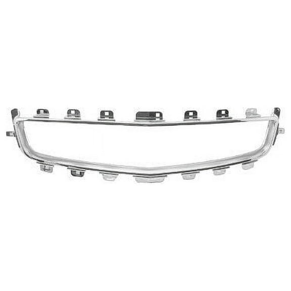 Front Center Grille Surround Molding - Chrome - Compatible with 2008 - 2012 Chevy Malibu 2009 2010 2011