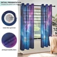 thumbnail image 3 of Yayeee Window Curtains Set of 2 for Living Room Light Filtering 63"x42", Galaxy Pattern, 3 of 7
