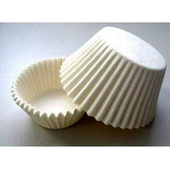 Novacart White Baking Cup - 1-1/2" Bottom x 1" High, 1 Pack
