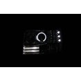 thumbnail image 3 of ANZO USA Headlight Assembly 111183 Halogen Bulb; Projector Beam With Halo; Clear/Amber Lens; Chrome Housing; Set Of 2, 3 of 3