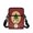 Christmas Tree Snowman Print, variant on FUIALDOLG Cell Phone Bag Case Retro Floral Stripe Pattern 2 Layer Crossbody Bag for Travel, Polyester Portable Crossbody Bags