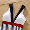 thumbnail image 4 of PatPat Mens Swim Trunks Family Matching Set Stripe Colorblock Spliced Board Shorts Mommy and Me Bathing Suits, 4 of 14