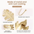 thumbnail image 3 of AEVXKHI 16PCS Rust Proof Leaf Shape Robe Key Holders, Metal Gold Tone Leave Shape Wall Hooks, Strong Load Bearing Leave Shape Single Hooks with Back Hole Design for Bathroom Kitchen, 3 of 9