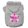thumbnail image 4 of Christmas Pet Dog  Cat Hoodie Screen Printed, "Scribble Happy Holidays", 4 of 11