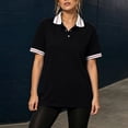 thumbnail image 5 of Summer Polo Shirts for Women Golf Button Collared Short Sleeve Tops Lightweight Work Blouses, M, 5 of 5