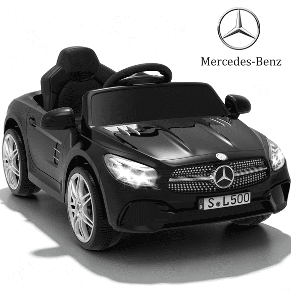 Licensed Benz CLS 350 12V Electric Ride on Toys with Bluetooth Music, LED Lights, Spring Suspension, Power Car Wheels, Electric Car for Kids with Parent Remote Control (Black)