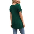 thumbnail image 5 of Anygrew Womens Summer Short Sleeve Tunic Tops Loose Fit Casual Blouses, 5 of 5