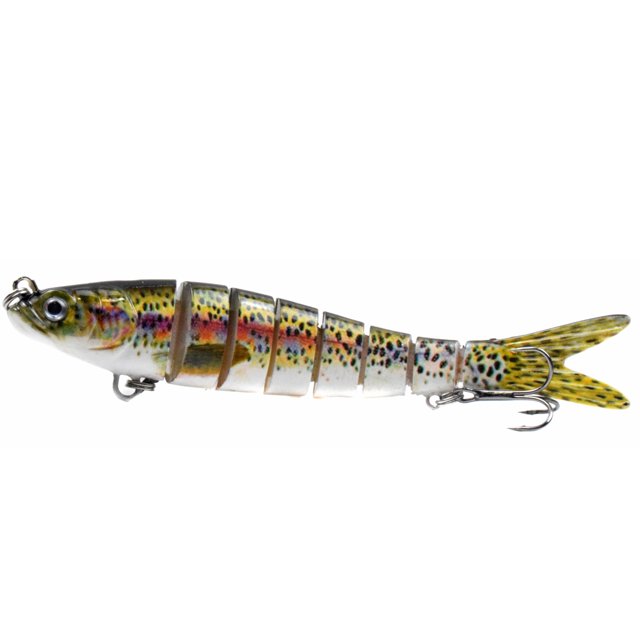 5.5in / 0.92oz Bionic Multi Jointed Hard Bait S Natación Acción Pesca Señuelo 8 Segmentos Señuelo de Abanopi Carnada