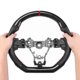 thumbnail image 1 of Volante Amonsee Fibra De Carbono Nappa Cuero Preforado Con Costuras Rojas Apto Para Subaru WRX STI 2015-2020, 1 of 8
