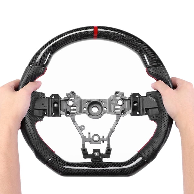 Volant en Fibre de Carbone Remplacement Volant pour Finger Ridges Volant en Fibre de Carbone Nappa Cuir Préforé avec Rouge