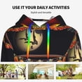 thumbnail image 4 of Lsque Halloween Decoration Pattern Casual Women's Hoodie,Hooded Sweatshirt with Kangaroo Pocket,Pullover Hoodie with Eye-catching Drawstrings-Small, 4 of 7