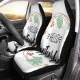 thumbnail image 1 of Juego de 2 fundas para asientos de coche Frase de letras de otoño Hello September Brush Drawn Fall Golden Universal A, 1 of 2