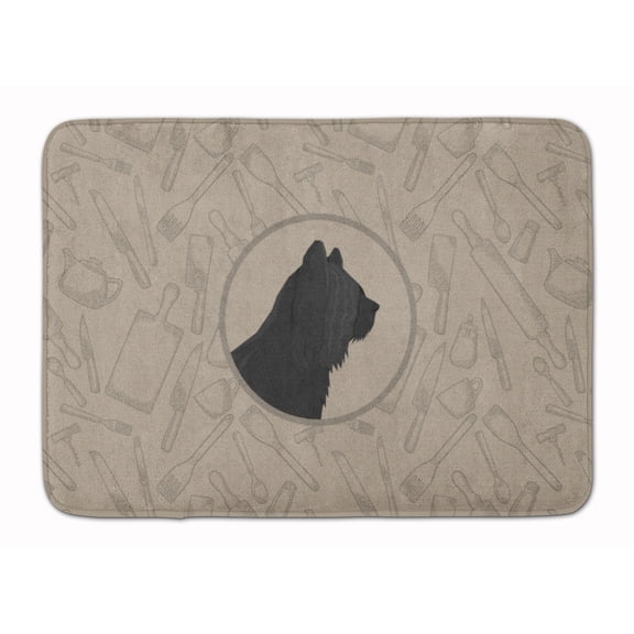 Skye Terrier In the Kitchen Machine Washable Memory Foam Mat